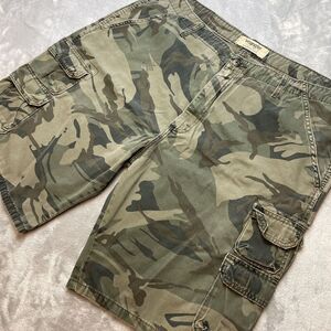 Wrangler Originals Camo Cargo Shorts Mens 40 Green 100% Cotton‎ Army Fatigues